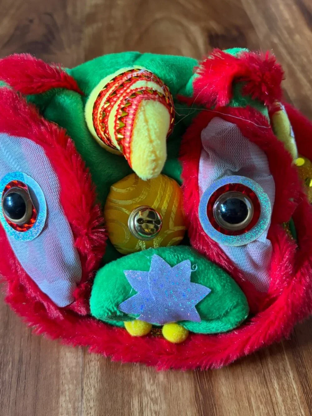Chinese Lion Dance pet costume, Lunar New Year / Halloween dog clothes, size XL